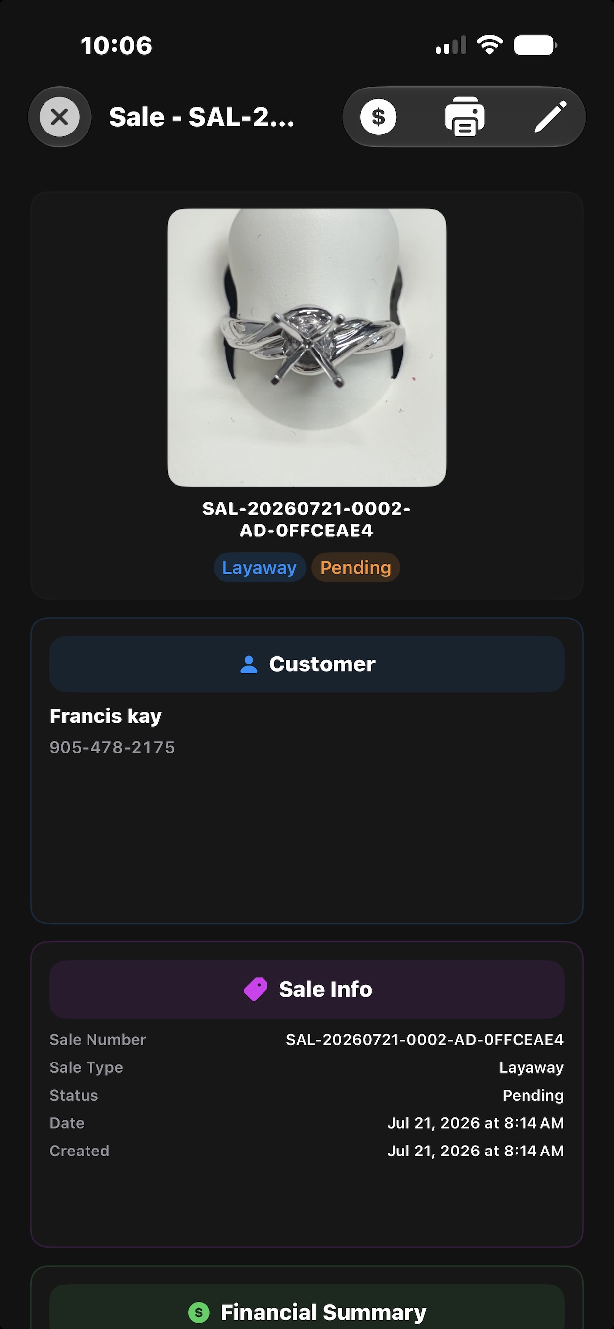 Sales on iPhone
